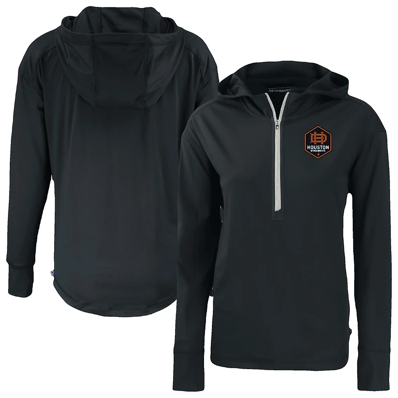 Women's Cutter & Buck Houston Dynamo FC Daybreak Eco Recycled Half-Zip Hoodie