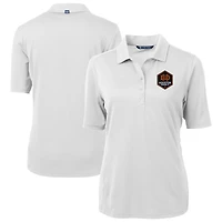 Women's Cutter & Buck  White Houston Dynamo FC Virtue Eco Pique Recycled Polo