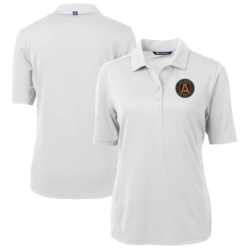 Women's Cutter & Buck  White Atlanta United FC Virtue Eco Pique Recycled Polo