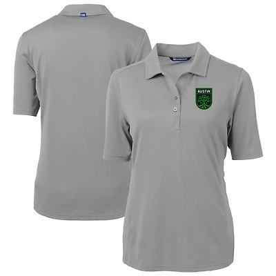 Women's Cutter & Buck  Gray Austin FC Virtue Eco Pique Recycled Polo