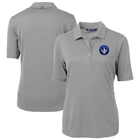 Women's Cutter & Buck  Gray CF Montreal Virtue Eco Pique Recycled Polo