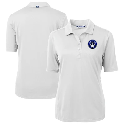 Women's Cutter & Buck  White CF Montreal Virtue Eco Pique Recycled Polo