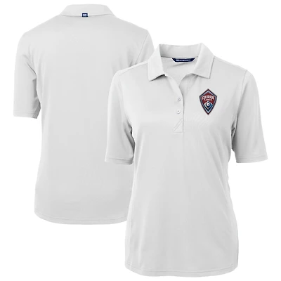 Women's Cutter & Buck White Colorado Rapids Virtue Eco Pique Recycled Polo