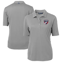 Women's Cutter & Buck  Gray FC Dallas Virtue Eco Pique Recycled Polo