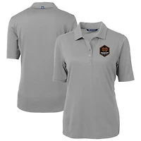 Women's Cutter & Buck  Gray Houston Dynamo FC Virtue Eco Pique Recycled Polo