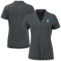 Women's Cutter & Buck  Heather Black Charlotte FC Forge Heather Stretch Blade Top
