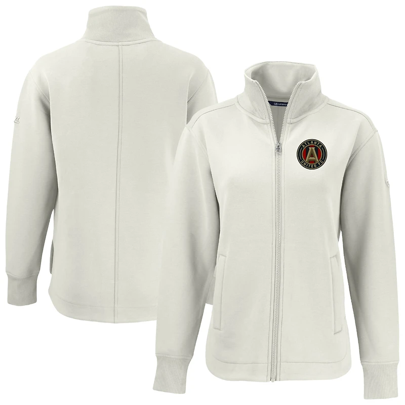 Women's Cutter & Buck Tan Atlanta United FC Roam Eco Full-Zip Recycled Jacket