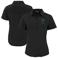 Women's Cutter & Buck  Black Austin FC Forge Eco Stretch Recycled Polo