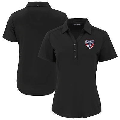 Women's Cutter & Buck  Black FC Dallas Forge Eco Stretch Recycled Polo