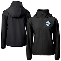 Women's Cutter & Buck  Black Chicago Fire Charter Eco Recycled Full-Zip Anorak Jacket
