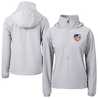Women's Cutter & Buck  Gray FC Cincinnati Charter Eco Recycled Full-Zip Anorak Jacket