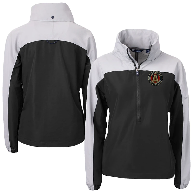 Women's Cutter & Buck  Black Atlanta United FC Charter Eco Recycled Full-Zip Anorak Jacket