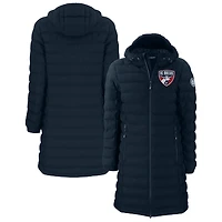 Women's Cutter & Buck  Navy FC Dallas Mission Ridge Repreve Eco Insulated Long Full-Zip Puffer Jacket