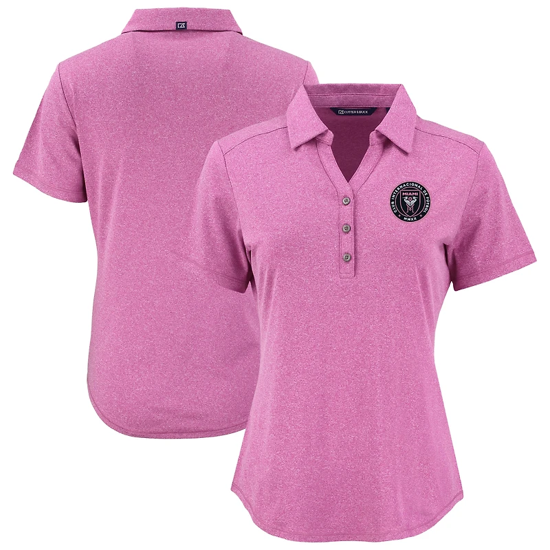 Women's Cutter & Buck Pink Inter Miami CF Forge Eco Stretch Recycled Polo