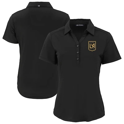 Women's Cutter & Buck  Black LAFC Forge Eco Stretch Recycled Polo