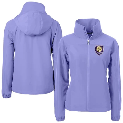 Women's Cutter & Buck  Purple Orlando City SC Charter Eco Recycled Full-Zip Jacket