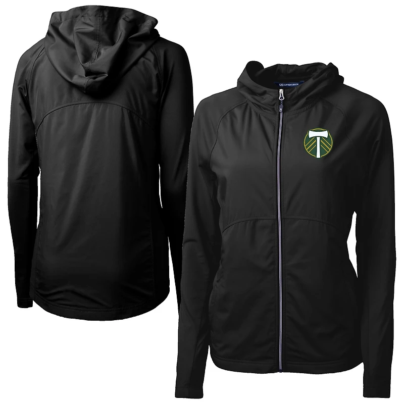 Women's Cutter & Buck Portland Timbers Adapt Eco Knit Hybrid Recycled Raglan Full-Zip Jacket