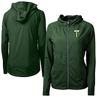 Women's Cutter & Buck  Hunter Green Portland Timbers Adapt Eco Knit Hybrid Recycled Raglan Full-Zip Jacket