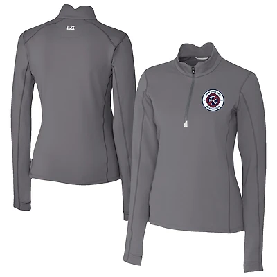 Women's Cutter & Buck New England Revolution Traverse Stretch Eco Quarter-Zip Top