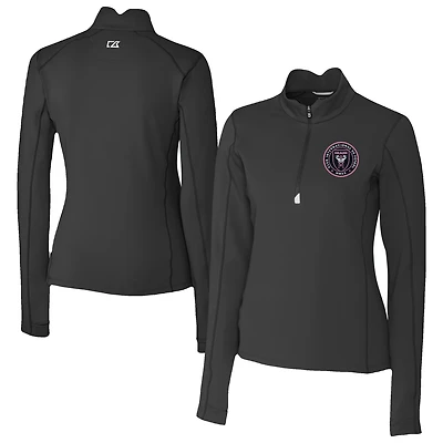 Women's Cutter & Buck Inter Miami CF Traverse Stretch Eco Quarter-Zip Top