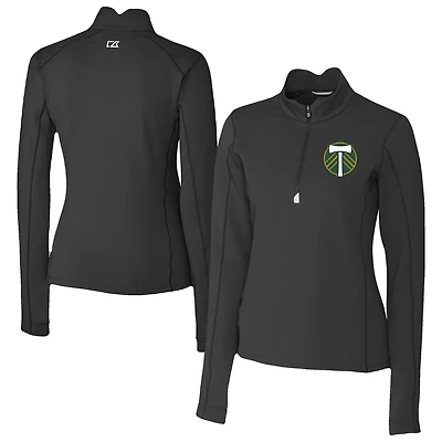 Women's Cutter & Buck Portland Timbers Traverse Stretch Eco Quarter-Zip Top