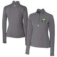 Women's Cutter & Buck Portland Timbers Traverse Stretch Eco Quarter-Zip Top