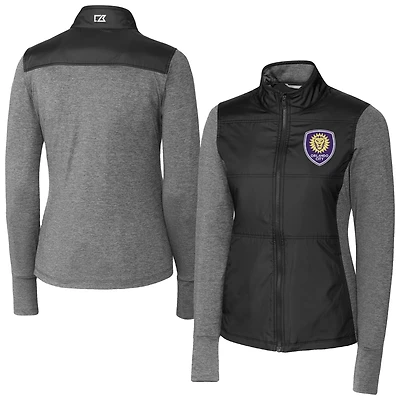 Women's Cutter & Buck Orlando City SC Stealth Hybrid Quilted Full-Zip Windbreaker Jacket