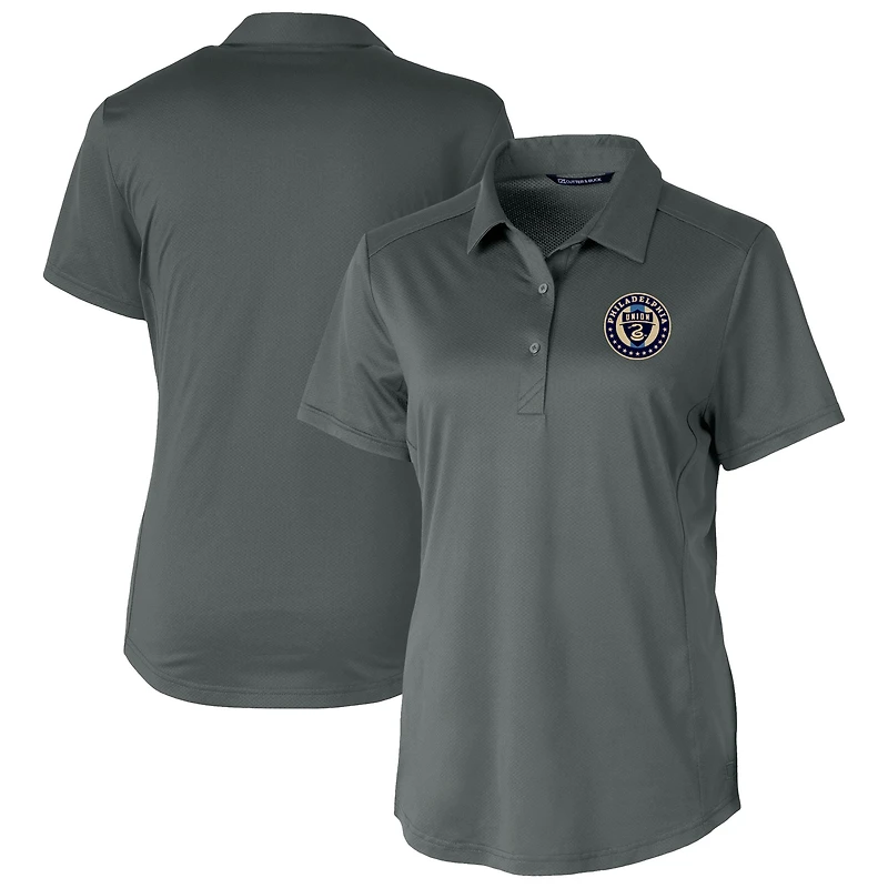 Women's Cutter & Buck Philadelphia Union Prospect Eco Textured Stretch Recycled Polo