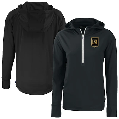 Women's Cutter & Buck LAFC Daybreak Eco Recycled Half-Zip Hoodie