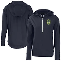 Women's Cutter & Buck  Navy Nashville SC Daybreak Eco Recycled Half-Zip Hoodie
