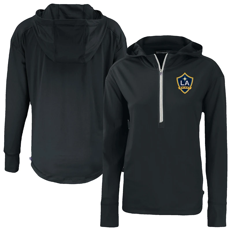 Women's Cutter & Buck LA Galaxy Daybreak Eco Recycled Half-Zip Hoodie