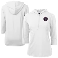 Women's Cutter & Buck  White Inter Miami CF Virtue Eco Pique Recycled Half-Zip Pullover Hoodie