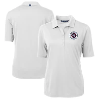 Women's Cutter & Buck  White New England Revolution Virtue Eco Pique Recycled Polo
