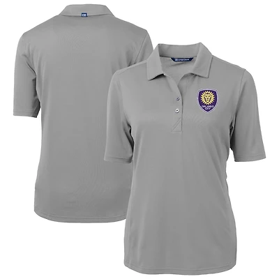Women's Cutter & Buck  Gray Orlando City SC Virtue Eco Pique Recycled Polo