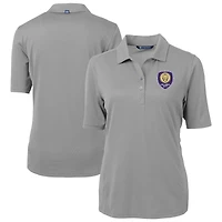 Women's Cutter & Buck  Gray Orlando City SC Virtue Eco Pique Recycled Polo