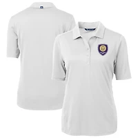 Women's Cutter & Buck  White Orlando City SC Virtue Eco Pique Recycled Polo