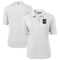 Women's Cutter & Buck  White LAFC Virtue Eco Pique Recycled Polo