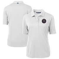 Women's Cutter & Buck  White Inter Miami CF Virtue Eco Pique Recycled Polo