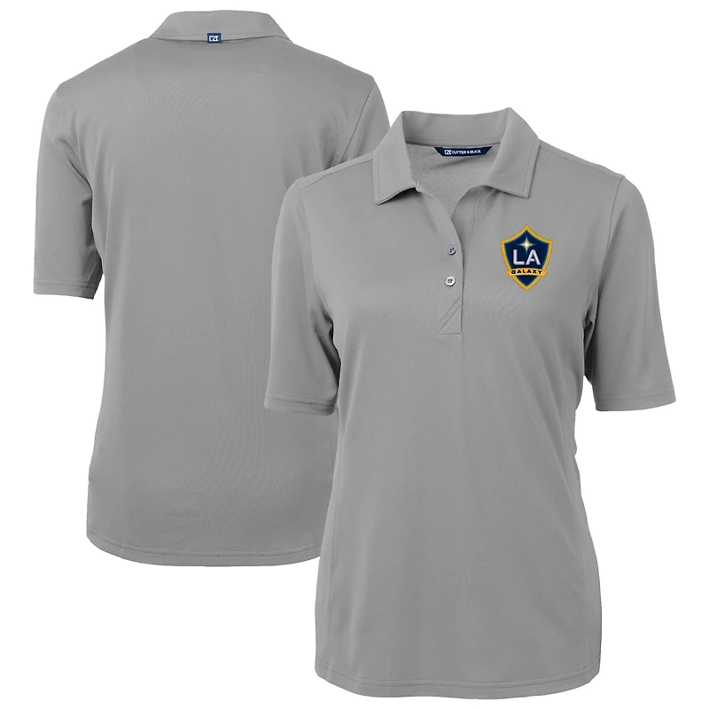 Women's Cutter & Buck  Gray LA Galaxy Virtue Eco Pique Recycled Polo