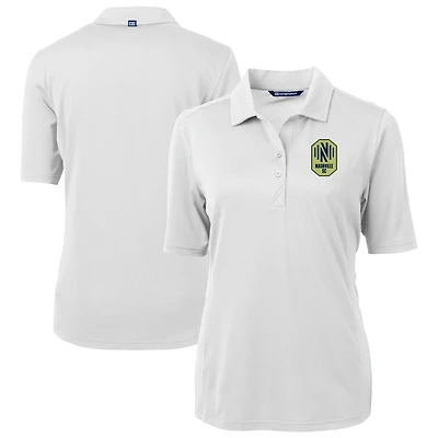 Women's Cutter & Buck  White Nashville SC Virtue Eco Pique Recycled Polo