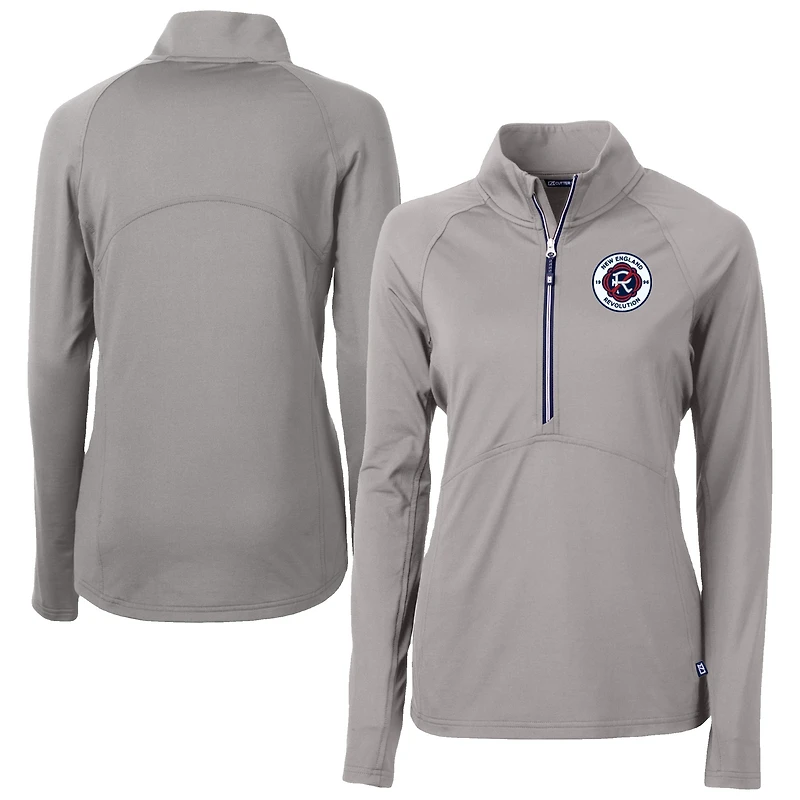 Women's Cutter & Buck New England Revolution Adapt Eco Knit Stretch Recycled Half-Zip Top