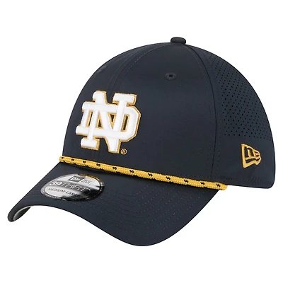 Men's New Era  Navy Notre Dame Fighting Irish Rope 39THIRTY Flex Hat