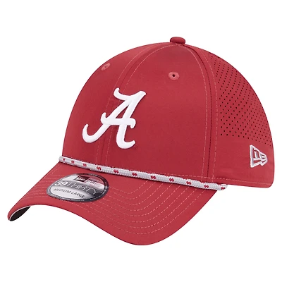 Men's New Era  Crimson Alabama Tide Rope 39THIRTY Flex Hat