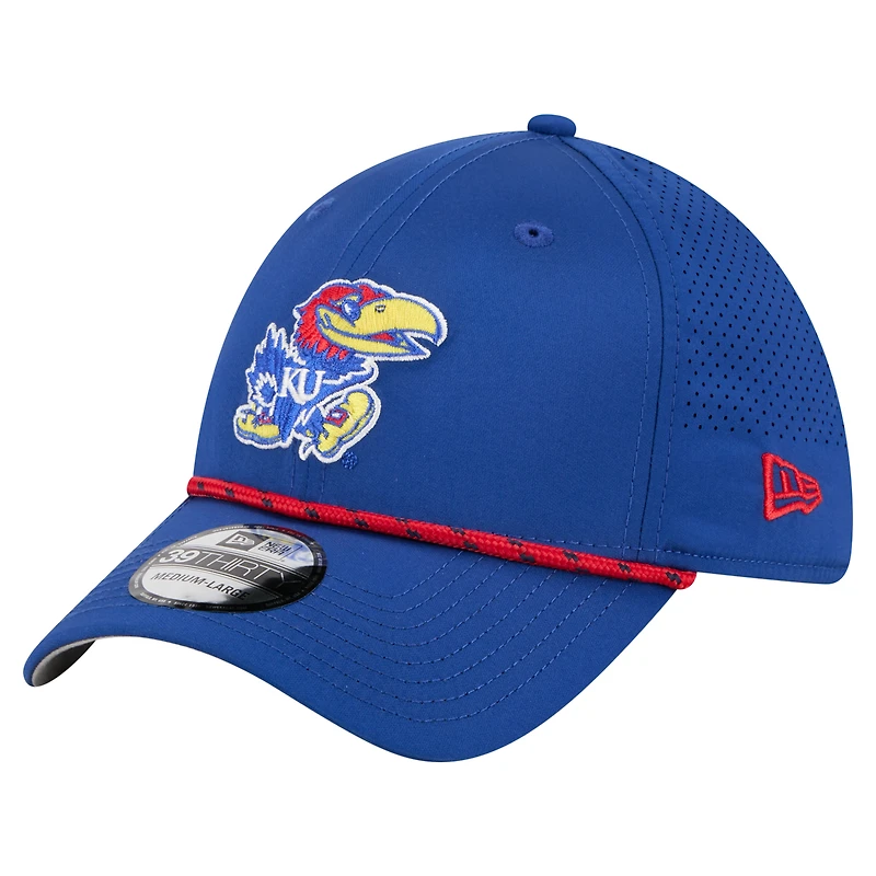 Men's New Era  Royal Kansas Jayhawks Rope 39THIRTY Flex Hat