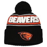 Men's New Era Black Oregon State Beavers Bold Cuffed Knit Hat with Pom