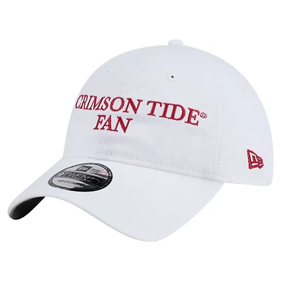 Men's New Era White Alabama Crimson Tide Fan 9TWENTY Adjustable Hat