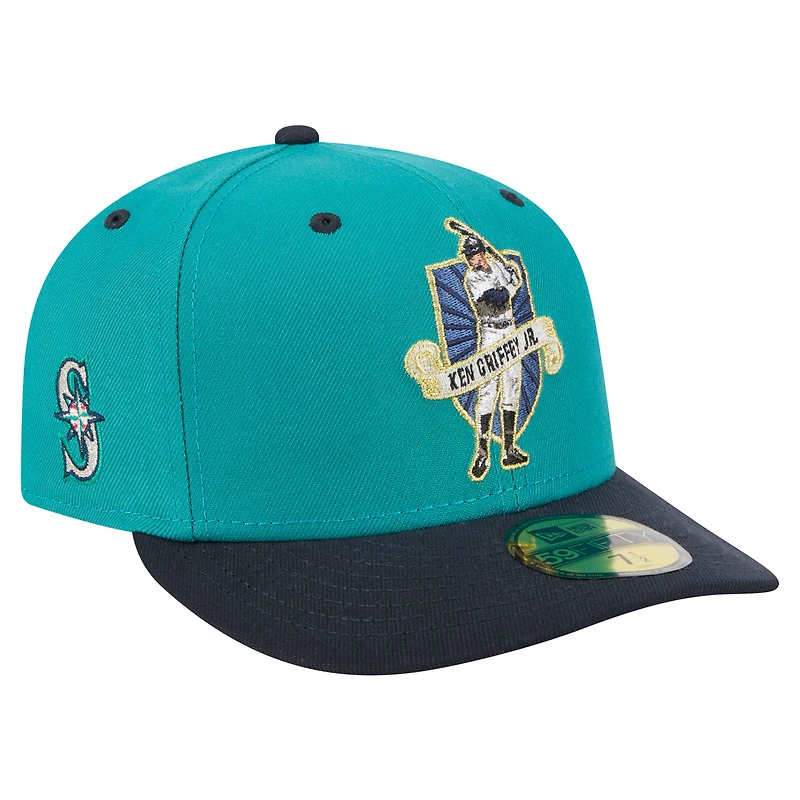 Men's New Era Ken Griffey Jr. Aqua Seattle Mariners 59FIFTY Fitted Hat