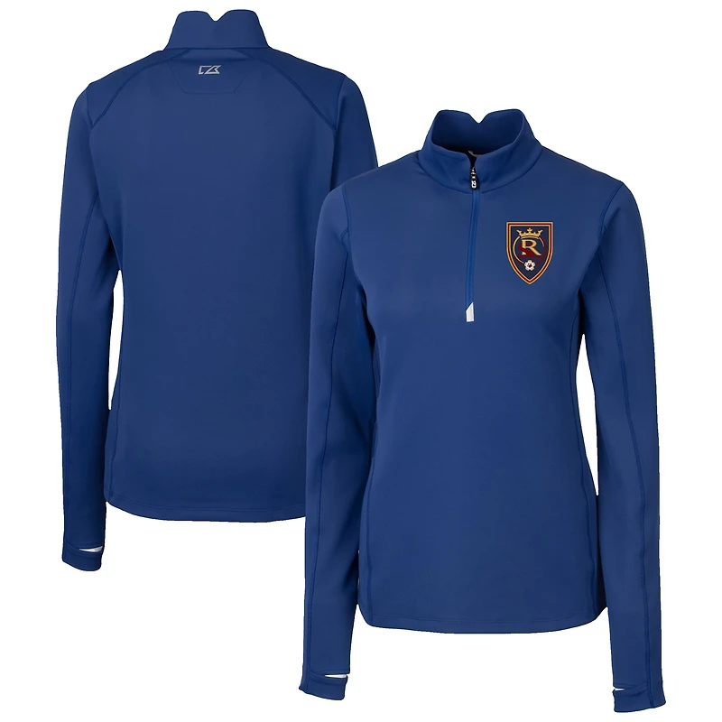 Women's Cutter & Buck Real Salt Lake Traverse Stretch Eco Quarter-Zip Top