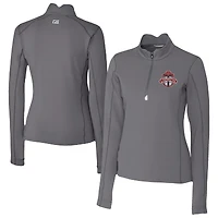 Women's Cutter & Buck  Gray Toronto FC Traverse Stretch Eco Quarter-Zip Top