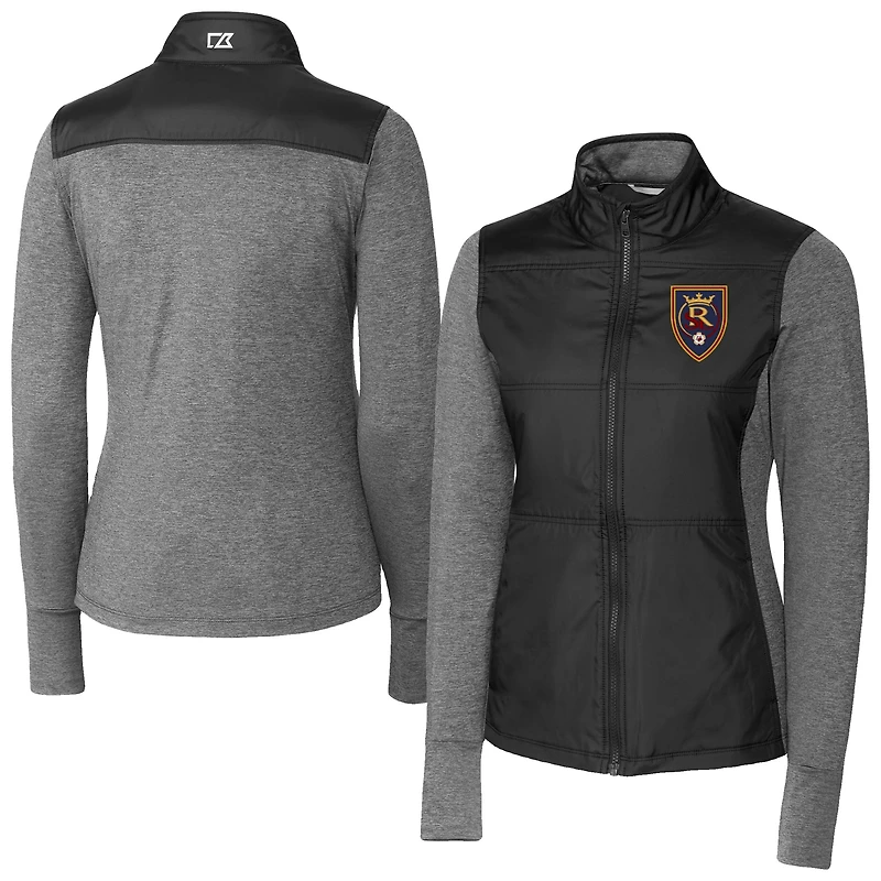 Women's Cutter & Buck Real Salt Lake Stealth Hybrid Quilted Full-Zip Windbreaker Jacket